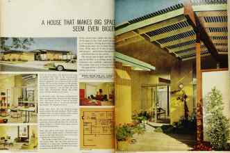 Better Homes & Gardens August 1963 Magazine Article: A HOUSE THAT MAKES BIG SPACE SEEM EVEN BIGGER