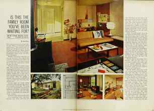 Better Homes & Gardens August 1963 Magazine Article: IS THIS THE FAMILY ROOM YOU'VE BEEN WAITING FOR?