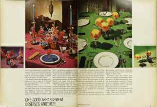 Better Homes & Gardens August 1963 Magazine Article: ONE GOOD ARRANGEMENT DESERVES ANOTHER!