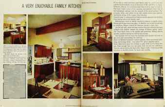 Better Homes & Gardens August 1963 Magazine Article: A VERY ENJOYABLE FAMILY KITCHEN