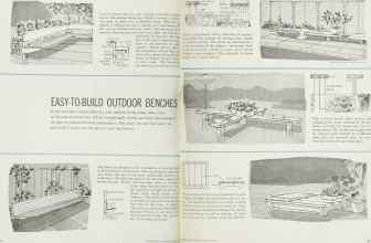 Better Homes & Gardens August 1963 Magazine Article: EASY-TO-BUILD OUTDOOR BENCHES