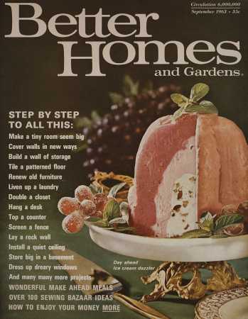 Better Homes & Gardens September 1963 Magazine Cover