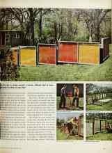 Better Homes & Gardens September 1963 Magazine Article: ... this idea to design yourself a colorful, differenft kind of fence--... build it in these six easy steps