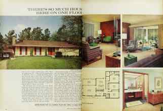 Better Homes & Gardens September 1963 Magazine Article: THERE'S SO MUCH HOUSE HERE ON ONE FLOOR