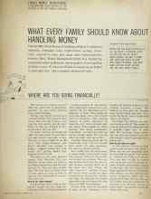 Better Homes & Gardens January 1964 Magazine Article: WHERE ARE YOU GOING FINANCIALLY?