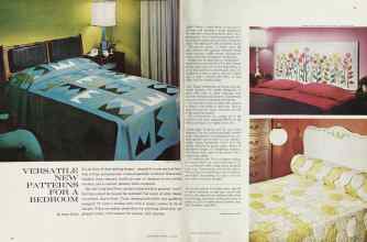 Better Homes & Gardens May 1964 Magazine Article: VERSATILE NEW PATTERNS FOR A BEDROOM