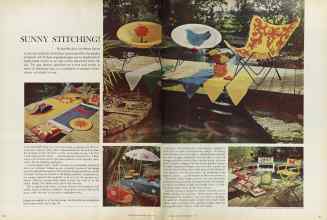 Better Homes & Gardens June 1964 Magazine Article: SUNNY STITCHING!