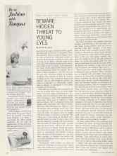 Better Homes & Gardens September 1964 Magazine Article: BEWARE: HIDDEN THREAT TO YOUNG EYES