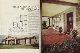 Better Homes & Gardens September 1964 Magazine Article: HERE'S A VERY UP-TO-DATE TRADITIONAL HOUSE