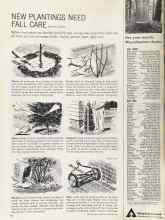 Better Homes & Gardens October 1964 Magazine Article: NEW PLANTINGS NEED FALL CARE