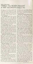Better Homes & Gardens October 1964 Magazine Article: THINGS YOU NEVER THOUGHT A TAPE RECORDER COULD DO