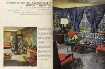 Better Homes & Gardens November 1964 Magazine Article: DRAMATIC DECORATING--YOU CAN MAKE IT HAPPEN TO ANY ROOM!