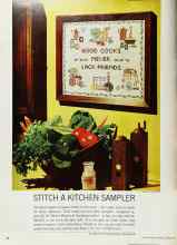 Better Homes & Gardens March 1965 Magazine Article: STITCH A KITCHEN SAMPLER