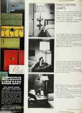 Better Homes & Gardens March 1965 Magazine Article: SPACE-SAVING LAMPS
