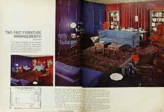 Better Homes & Gardens March 1965 Magazine Article: TWO FAST FURNITURE ARRANGEMENTS!