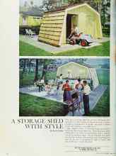 Better Homes & Gardens April 1965 Magazine Article: A STORAGE SHED WITH STYLE