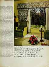 Better Homes & Gardens April 1965 Magazine Article: STRANDS OF SPARKLING BEADS, PANELS OF VIBRANT FABRIC, A LEADED-GLASS EFFECT--HERE ARE WAYS TO GIVE WINDOWS A FRESH OUTLOOK