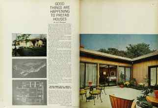 Better Homes & Gardens May 1965 Magazine Article: GOOD THINGS ARE HAPPENING TO PREFAB HOUSES