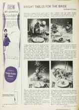 Better Homes & Gardens June 1965 Magazine Article: BRIGHT TABLES FOR THE BRIDE