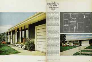 Better Homes & Gardens June 1965 Magazine Article: FOUR BEDROOMS IN LESS THAN 1,600 SQUARE FEET