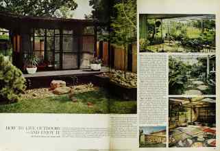 Better Homes & Gardens August 1965 Magazine Article: HOW TO LIVE OUTDOORS--AND ENJOY IT