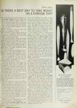 Better Homes & Gardens September 1965 Magazine Article: IS THERE A BEST WAY TO TAKE MONEY ON A FOREIGN TRIP?