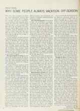 Better Homes & Gardens September 1965 Magazine Article: WHY SOME PEOPLE ALWAYS VACATION OFF-SEASON