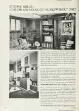 Better Homes & Gardens September 1965 Magazine Article: STORAGE WALLS--HOW CAN ANY HOUSE GET ALONG WITHOUT ONE?