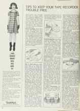 Better Homes & Gardens September 1965 Magazine Article: TIPS TO KEEP YOUR TAPE RECORDER TROUBLE FREE