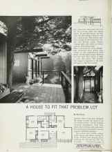 Better Homes & Gardens October 1965 Magazine Article: A HOUSE TO FIT THAT PROBLEM LOT