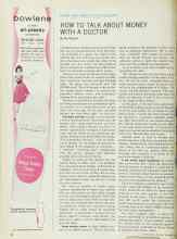 Better Homes & Gardens October 1965 Magazine Article: HOW TO TALK ABOUT MONEY WITH A DOCTOR