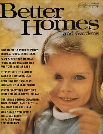 Better Homes & Gardens November 1965 Magazine Cover