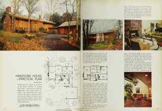 Better Homes & Gardens November 1965 Magazine Article: HANDSOME HOUSE--PRACTICAL PLAN
