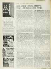 Better Homes & Gardens January 1966 Magazine Article: HOW YOUR HEALTH AFFECTS YOUR LIFE INSURANCE RATES