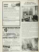 Better Homes & Gardens January 1966 Magazine Article: A NEW ANGLE ON ADDING SPACE