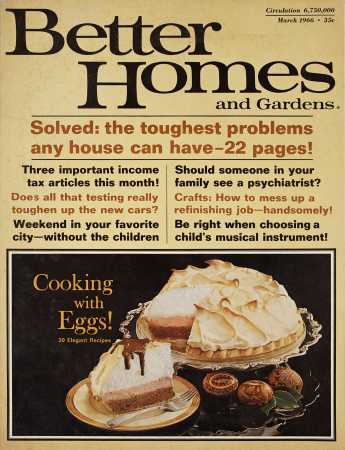 Better Homes & Gardens March 1966 Magazine Cover