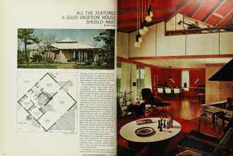 Better Homes & Gardens March 1966 Magazine Article: ALL THE FEATURES A GOOD VACATION HOUSE SHOULD HAVE