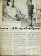 Better Homes & Gardens June 1966 Magazine Article: Stopped crash dieting and lost 97 pounds
