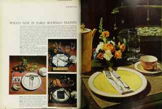 Better Homes & Gardens June 1966 Magazine Article: WHAT'S NEW IN TABLE SETTINGS? PLENTY!