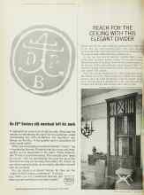 Better Homes & Gardens September 1966 Magazine Article: REACH FOR THE CEILING WITH THIS ELEGANT DIVIDER