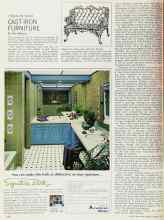 Better Homes & Gardens February 1967 Magazine Article: CAST-IRON FURNITURE