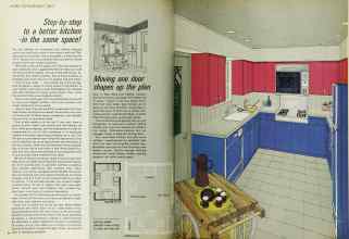 Better Homes & Gardens March 1967 Magazine Article: Step-by-step to a better kitchen--in the same space!
