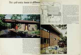 Better Homes & Gardens March 1967 Magazine Article: This split-entry house is different