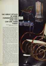 Better Homes & Gardens May 1967 Magazine Article: THE GREAT STYLES IN HOME FURNISHINGS AND HOW YOU CAN USE THEM TODAY