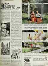 Better Homes & Gardens May 1967 Magazine Article: MAY GARDENING WHERE YOU LIVE!