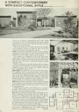 Better Homes & Gardens July 1967 Magazine Article: A COMPACT CONTEMPORARY WITH EXCEPTIONAL STYLE