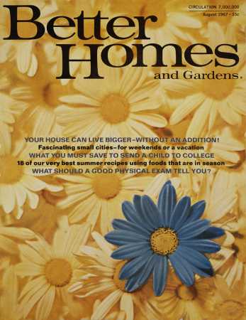 Better Homes & Gardens August 1967 Magazine Cover