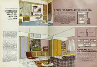 Better Homes & Gardens August 1967 Magazine Article: SPACEMAKING: HOW TO GET MORE FROM THE HOUSE YOU HAVE