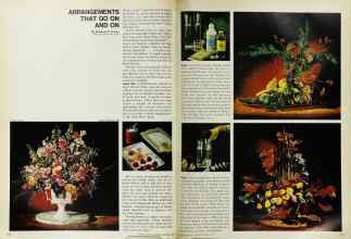 Better Homes & Gardens October 1967 Magazine Article: ARRANGEMENTS THAT GO ON AND ON