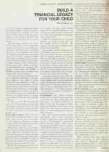 Better Homes & Gardens December 1967 Magazine Article: BUILD A FINANCIAL LEGACY FOR YOUR CHILD